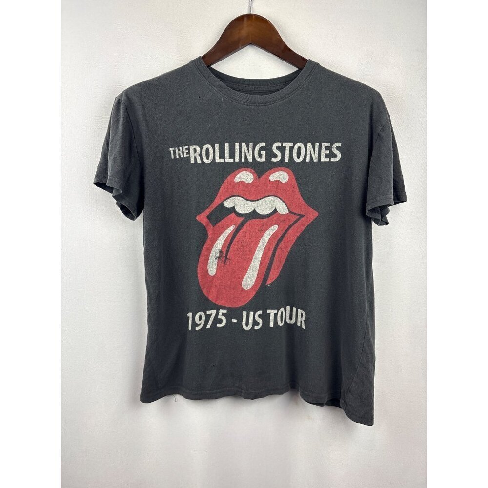 Women’s The Rolling Stones Medium Dark Grey Short Sleeve Shirt with Logo on Fron